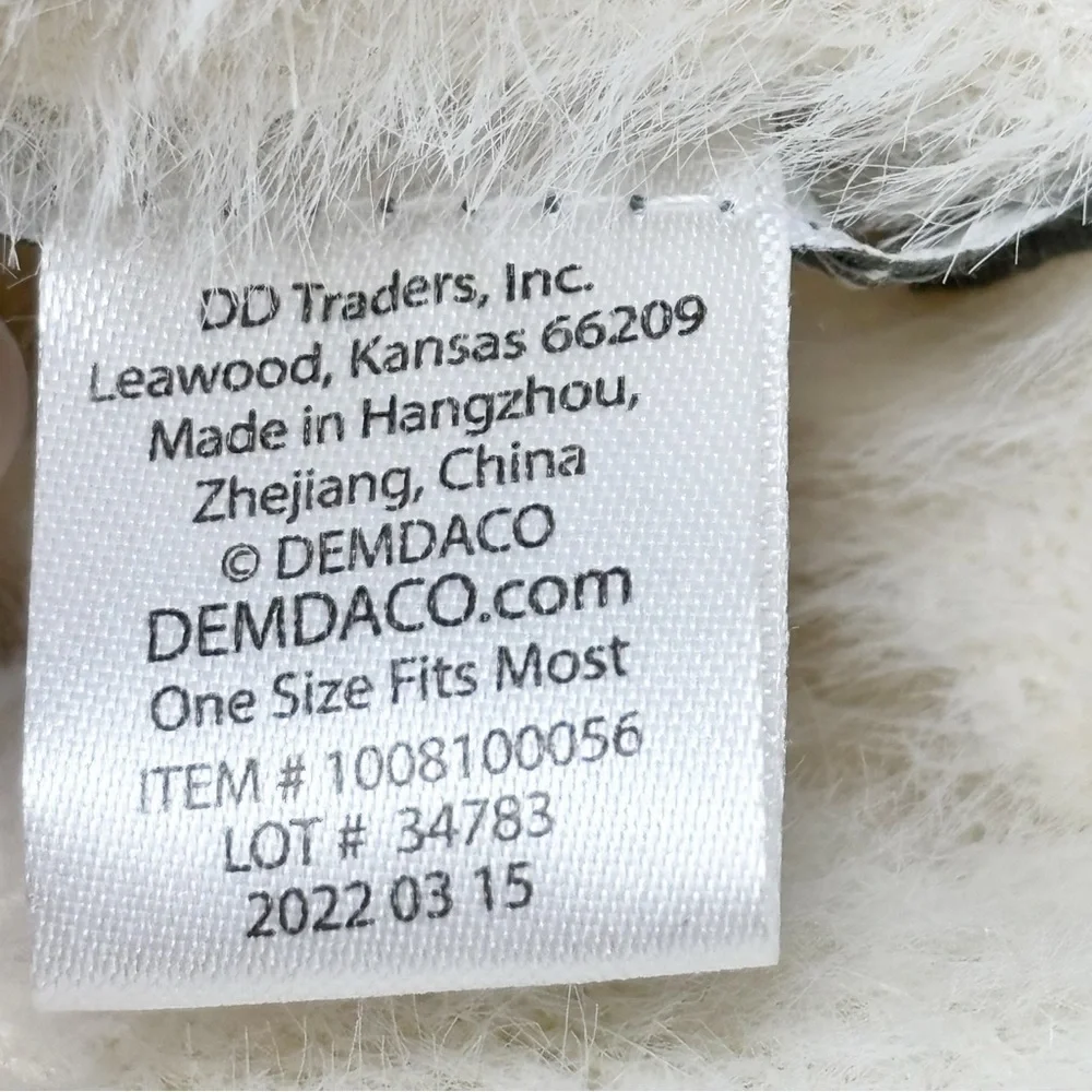 DEMDACO Women’s Ivory GUARDIAN ANGEL Soft Fleece Pocket Scarf Wrap “BY MY SIDE”